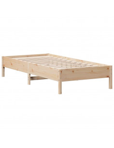 Letto Libreria senza Materasso 100x200 cm in Legno di Pino