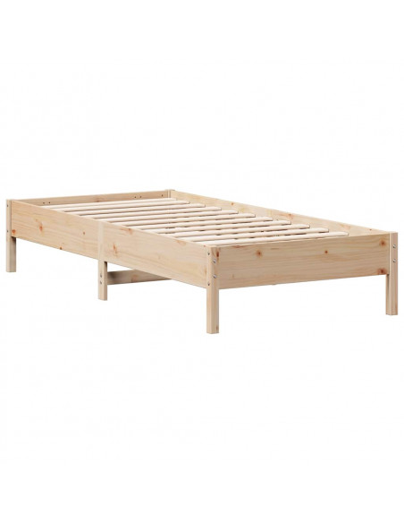 Letto Libreria senza Materasso 100x200 cm in Legno di Pino