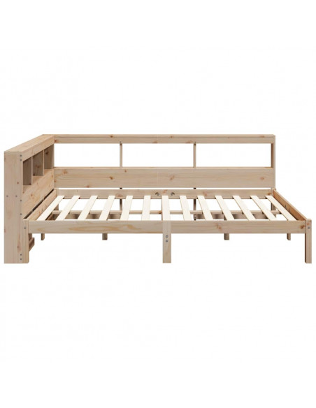 Letto Libreria senza Materasso 120x190cm Legno Massello di Pino