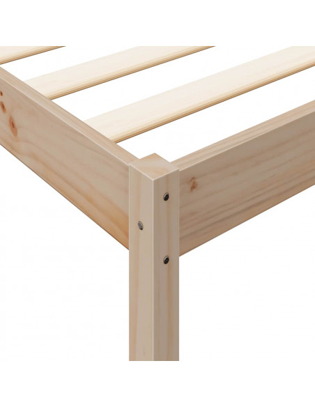 Letto Libreria senza Materasso 135x190 cm in Legno di Pino