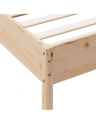 Letto Libreria senza Materasso 135x190 cm in Legno di Pino