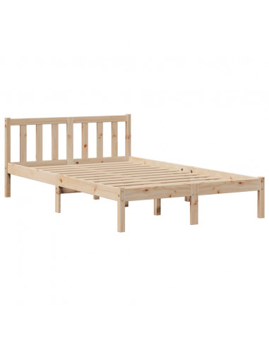 Letto Libreria senza Materasso 135x190 cm in Legno di Pino