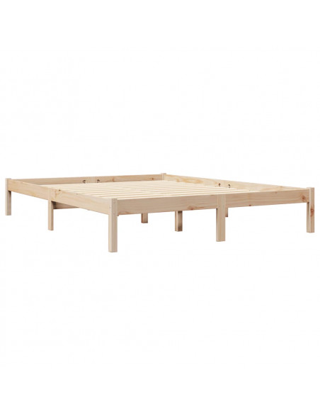 Letto Libreria senza Materasso 140x190 cm in Legno di Pino