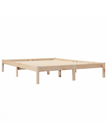 Letto Libreria senza Materasso 140x200 cm in Legno di Pino