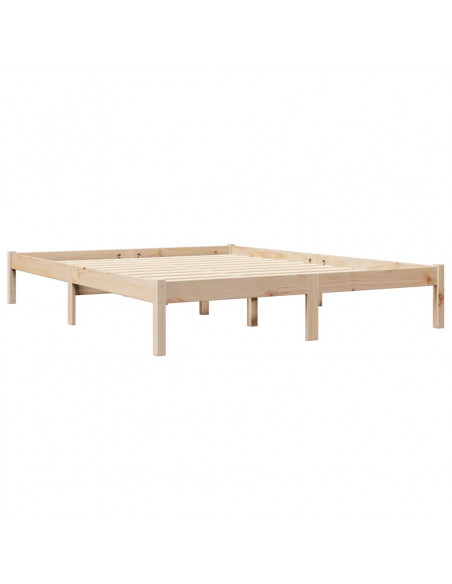 Letto Libreria senza Materasso 160x200 cm in Legno di Pino