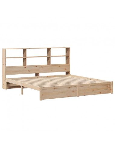 Letto Libreria senza Materasso 180x200 cm in Legno di Pino