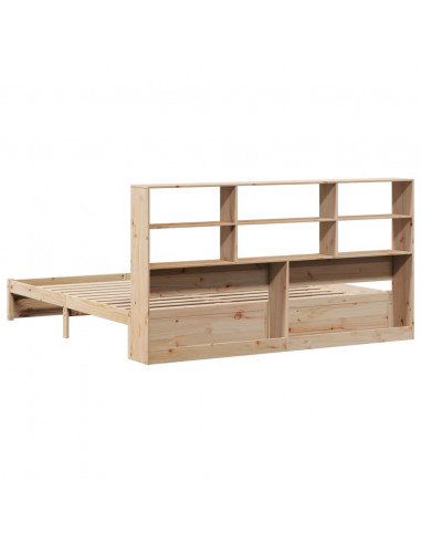 Letto Libreria senza Materasso 180x200 cm in Legno di Pino