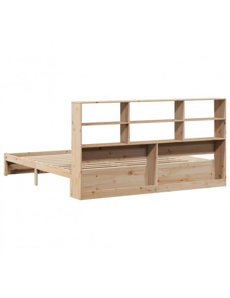 Letto Libreria senza Materasso 180x200 cm in Legno di Pino