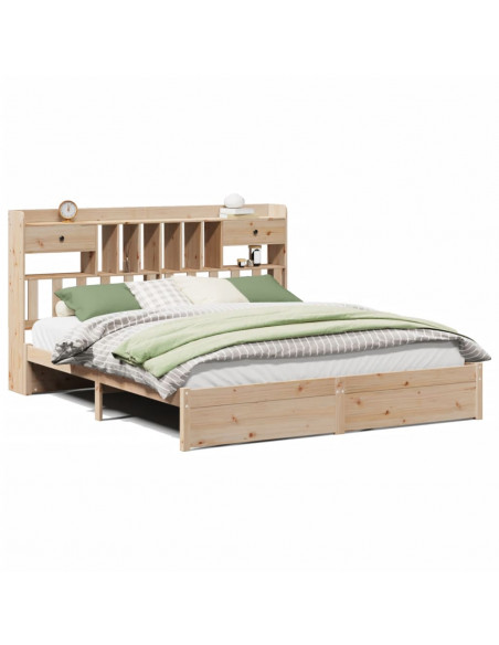 Letto Libreria senza Materasso 180x200 cm in Legno di Pino