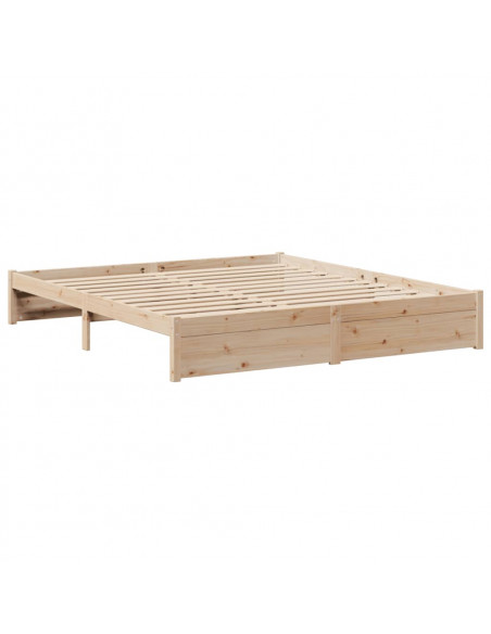 Letto Libreria senza Materasso 180x200 cm in Legno di Pino