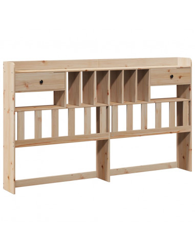 Letto Libreria senza Materasso 180x200 cm in Legno di Pino