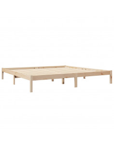 Letto Libreria senza Materasso 200x200 cm in Legno di Pino