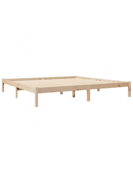 Letto Libreria senza Materasso 200x200 cm in Legno di Pino