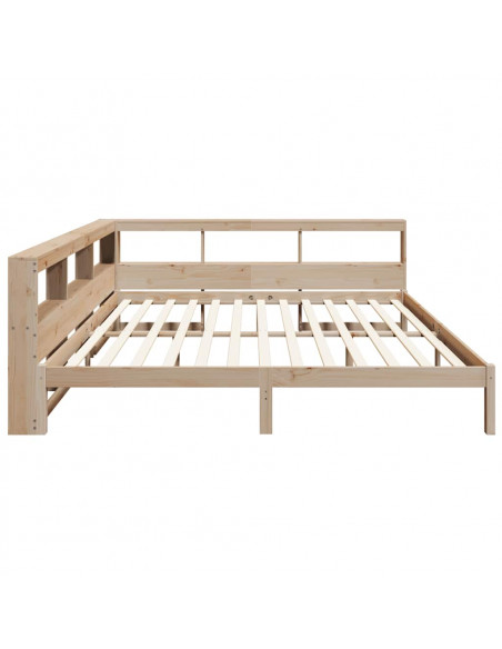 Letto Libreria senza Materasso 200x200 cm in Legno di Pino