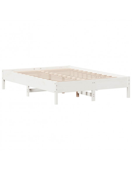 Letto Libreria senza Materasso Bianco 120x190 cm Legno di Pino