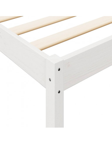Letto Libreria senza Materasso Bianco 160x200 cm Legno di Pino