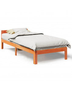 Letto senza Materasso Marrone Cera 80x200 cm Legno di Pino