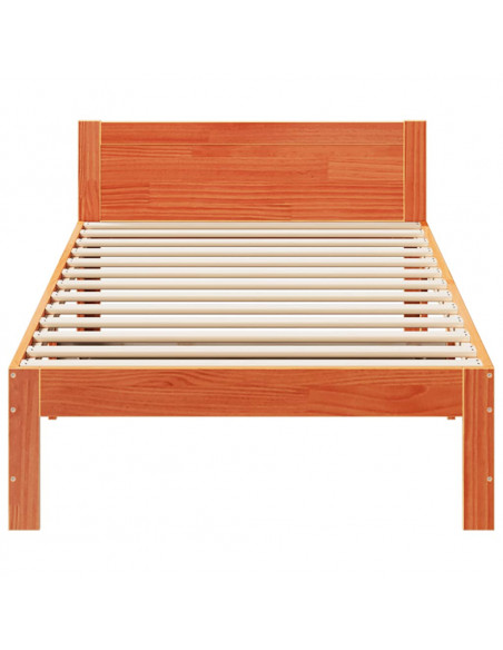 Letto senza Materasso Marrone Cera 80x200 cm Legno di Pino