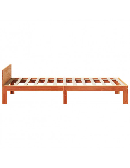 Letto senza Materasso Marrone Cera 80x200 cm Legno di Pino