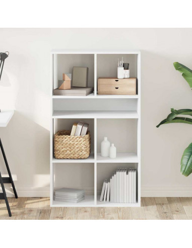 Libreria Bianca 66x31x112 cm in Legno Multistrato