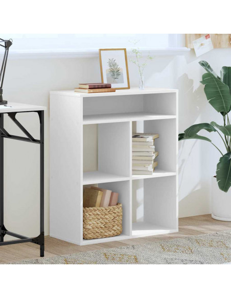 Libreria Bianca 66x31x80 cm in Legno Multistrato