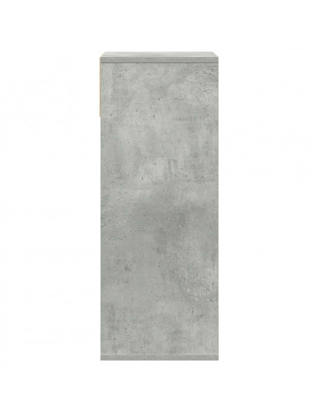Libreria Grigio Cemento 34x31x80 cm in Legno Multistrato