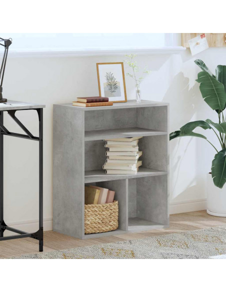 Libreria Grigio Cemento 60x30x71,5 cm in Legno Multistrato