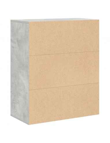 Libreria Grigio Cemento 60x30x71,5 cm in Legno Multistrato