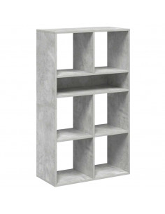 Libreria Grigio Cemento 66x31x112 cm in Legno Multistrato