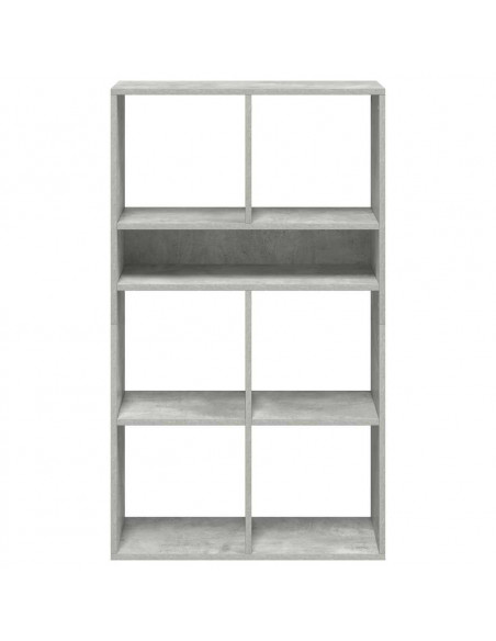 Libreria Grigio Cemento 66x31x112 cm in Legno Multistrato