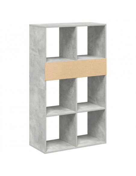Libreria Grigio Cemento 66x31x112 cm in Legno Multistrato