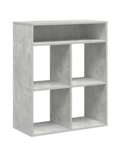 Libreria Grigio Cemento 66x31x80 cm in Legno Multistrato