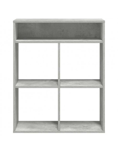 Libreria Grigio Cemento 66x31x80 cm in Legno Multistrato