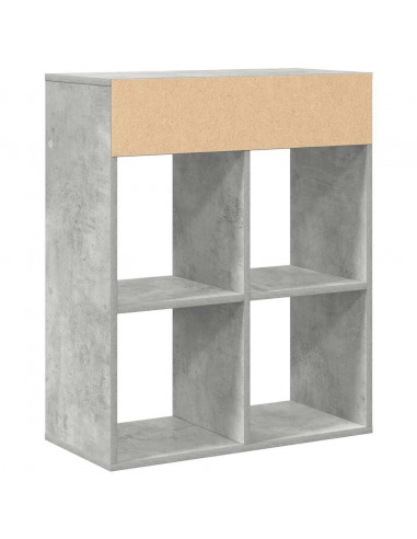 Libreria Grigio Cemento 66x31x80 cm in Legno Multistrato