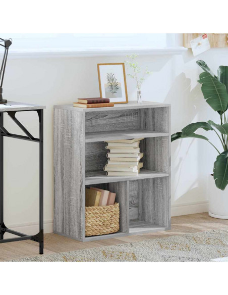 Libreria Grigio Sonoma 60x30x71,5 cm in Legno Multistrato
