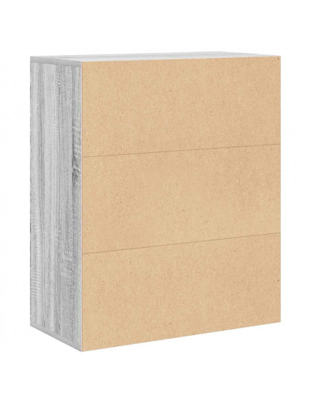 Libreria Grigio Sonoma 60x30x71,5 cm in Legno Multistrato