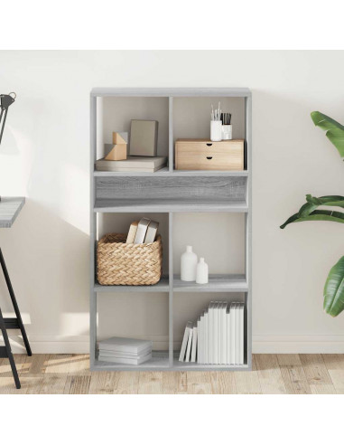Libreria Grigio Sonoma 66x31x112 cm in Legno Multistrato