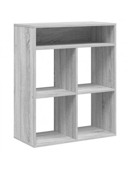 Libreria Grigio Sonoma 66x31x80 cm in Legno Multistrato