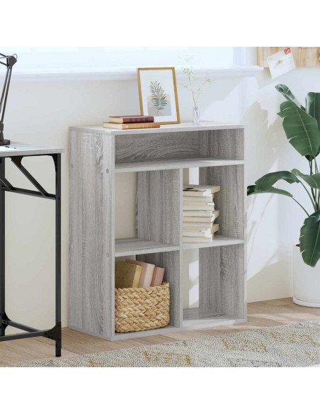 Libreria Grigio Sonoma 66x31x80 cm in Legno Multistrato