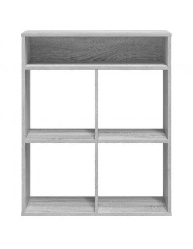 Libreria Grigio Sonoma 66x31x80 cm in Legno Multistrato