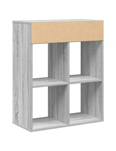 Libreria Grigio Sonoma 66x31x80 cm in Legno Multistrato