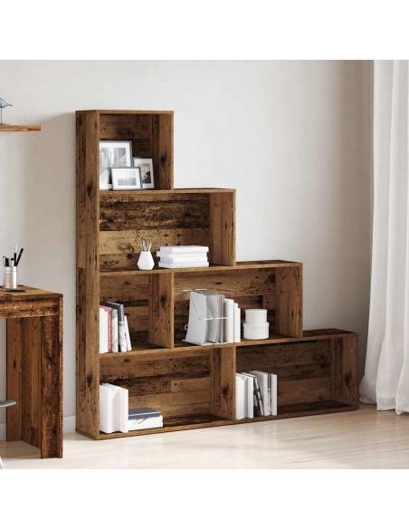 Libreria Legno Antico 157x24x160 cm in Legno Multistrato