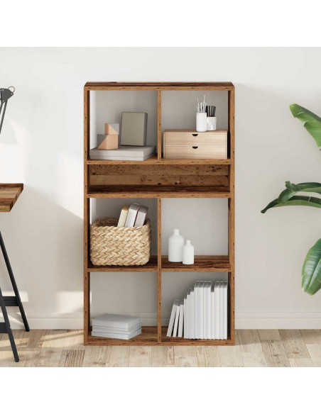 Libreria Legno Antico 66x31x112 cm in Legno Multistrato