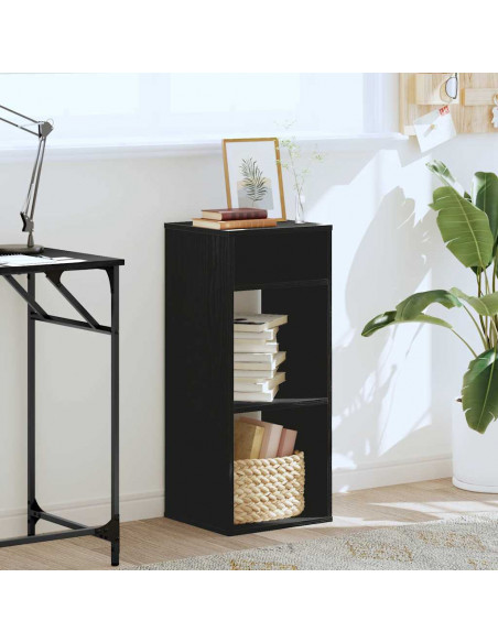 Libreria Nera 34x31x80 cm in Legno Multistrato
