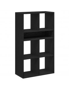 Libreria Nera 66x31x112 cm in Legno Multistrato