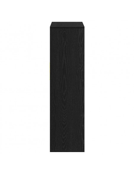 Libreria Nera 66x31x112 cm in Legno Multistrato