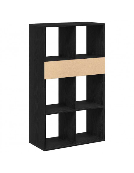 Libreria Nera 66x31x112 cm in Legno Multistrato