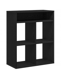 Libreria Nera 66x31x80 cm in Legno Multistrato