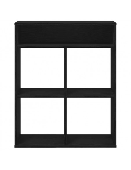 Libreria Nera 66x31x80 cm in Legno Multistrato