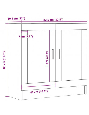 Libreria Rovere Artigianale 82,5x30,5x80 cm Legno Multistrato